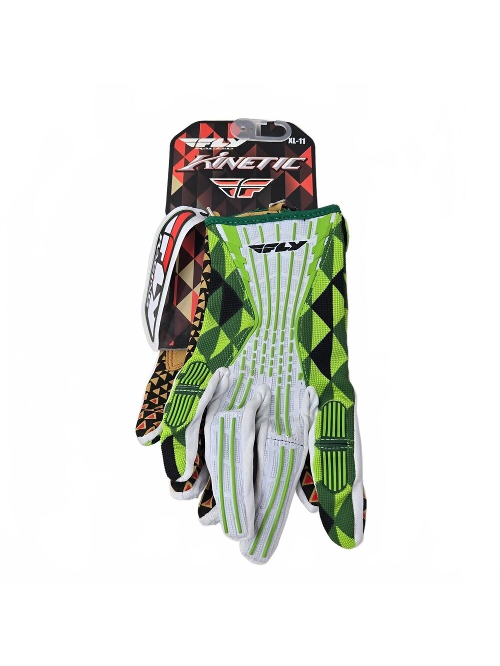 Fly Racing Kinetic Motocross Gloves XL-11 NEW Green Men's